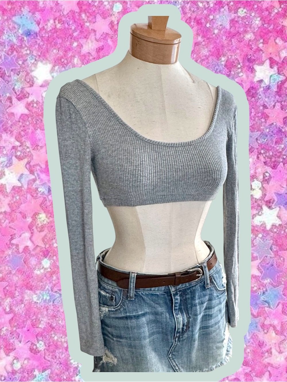 Edikted cropped top XS Y2K 2000s Danielle guizio stretch yoga lulu lemon